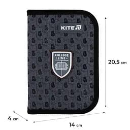 Пенал Kite College Line чорний (K25-622-2) - мініатюра 3