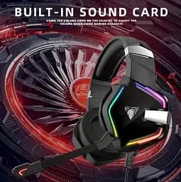 Ігрові навушники з мікрофоном Jedel GH244 RGB Balck - мініатюра 3