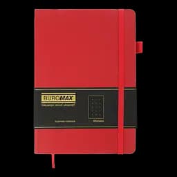 Блокнот діловий Buromax Logo2U Brief А5 96 арк. в крапку обкладинка штучна шкіра червоний (BM.295304-05) - мініатюра 2