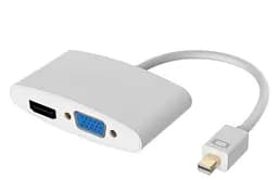 Конвертор-перехідник з mini Display Port (тато) на HDMI/VGA (мама) 30 cm