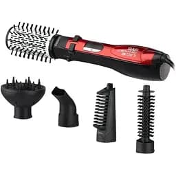 Фен-щетка-браш Bitek BT-416 стайлер с 5 насадками Красный 1200Вт