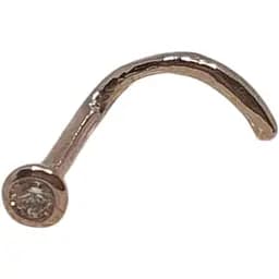 Золота сережка-пірсинг Dear в ніс Dear з фіанітом. 1024.1