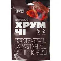 Чипсы из мяса цыпленка-бройлера сушеные Знатная курица ХрумЧИ барбекю 50 г
