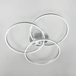 LED світильник білий на 3 кільця з RGB у сірому корпусі Ø 80 см | Line F | Арт. 55065/3 RGB Silver+CH