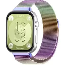 Ремінець DK для Huawei Watch Fit 3 Metal Milanese Loop Magnetic (017793) (chameleon) - мініатюра 2
