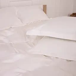 Комплект постільної білизни MirSon Tencel №01 White 175х210 (2200009368455) - мініатюра 7