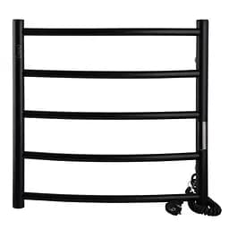 Електрична рушникосушка Unio LD ЕU 500-500-5 BLK Драбинка Дуга чорна, Чорний матовий, Праве, Електронний