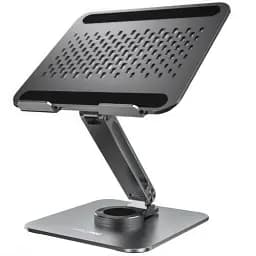 Підставка для ноутбука до 17" OfficePro LS112G, Grey, алюміній/силікон, регулювання нахилу, складна конструкція
