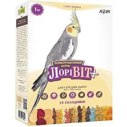 Корм для средних попугаев ЛоріВіт+ полнорационный 1 кг