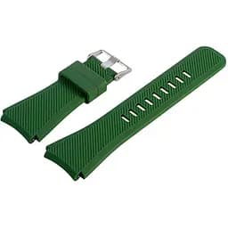 Ремешок для Samsung Gear S3 Frontier - тёмно-зеленый силикон размер L Watchbands (WB001DARKGREENNW3)