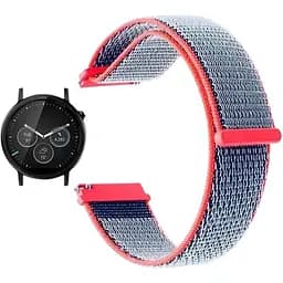Нейлоновий ремінець для годинника Motorola Moto 360 2nd gen (42 мм ) Neon Red