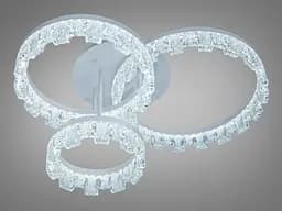 Стельова LED люстра Diasha MX78204 біла 87 Вт з акриловими кільцями