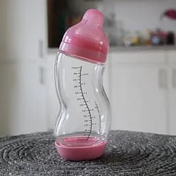 Скляна антиколікова пляшечка Difrax S-bottle Wide Pink з силіконовою соскою 310 мл (737FE Pink) - мініатюра 6