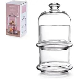 Сервірувальний набір 2-ух ємностей із кришкою-куполом Pasabahce Ville Patisserie 16x9 см