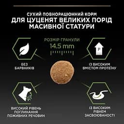 Сухий корм для цуценят великих порід Purina Pro Plan Large Robust Puppy, з куркою, 12 кг (12375805) - мініатюра 9