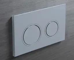 Панель змиву Koer KT-0605-01 220x140x12mm пластикова, кнопка кругла KR5317, Хром - мініатюра 4