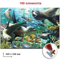 Пазли Моржі, тюлені, котики 82999 ЕГ-08 160 елементів - мініатюра 2