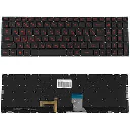 Клавіатура для ноутбука ASUS (GL702VI) rus, black, без фрейма, підсвічування клавіш(RGB) - мініатюра 2