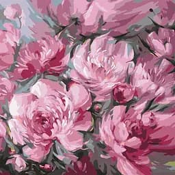 Набор для рисования по номерам. "Пишний букет" 40х40см