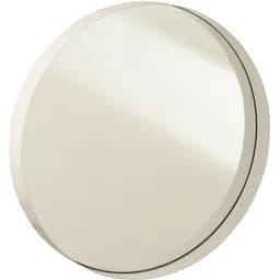 Дзеркало J-line настінне кругле в білій металевій рамі діаметр 40 см Бельгія (18582)
