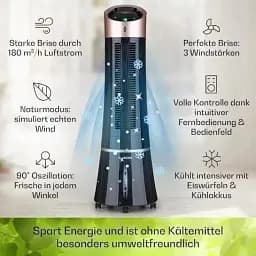 Мобільний кондиціонер-вентилятор Klarstein Skyscraper Ice 4-в-1 (10035835) - мініатюра 5