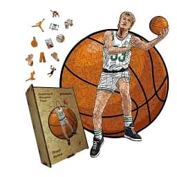 Деревянный пазл Ларри Берд, А3, Картонная коробка 200 элементов.