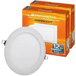 Набор светильник точечный врезной Євросвітло 12Вт круг LED-R-170-12 4200К 2 шт. (59007)