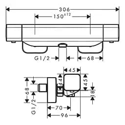 Термостат для душу Hansgrohe Ecostat E 15773000 Хром - мініатюра 2