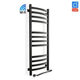 Электрический полотенцесушитель Navin Avalon 480x1200 Sensor с Wi-Fi права, черный муар 12-112033-4880, Черный матовый, Правое, Электронный