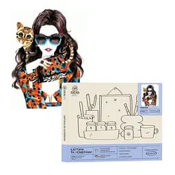 Набір для розпису по номерах "Модниця" 40*50 см, IDEA2-GX38960