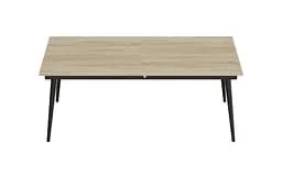 Стіл журнальний трансформер Dandi Small Ferrum-decor 45x120(160)x60 Чорний метал ДСП Дуб Сонома 16 мм (FRD-106788) - мініатюра 9