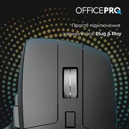 Бездротова миша OfficePro M395B Silent Click Ergonomic Wireless Black (M395B) - мініатюра 6