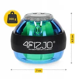 Тренажер для кисті та зап'ятстя 4Fizjo Power Ball гіроскопічний Blue/Yellow (P-5905973402224) - мініатюра 5