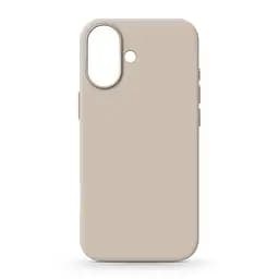 Силиконовый чехол для Apple iPhone 16, ICON2 Case, бежевый, противоударный, панель, защита всего корпуса, матовая поверхность Soft Touch, выступает над дисплеем, совместим с защитными стеклами и пленками, с микрофиброй, ArmorStandart (ARM79625)