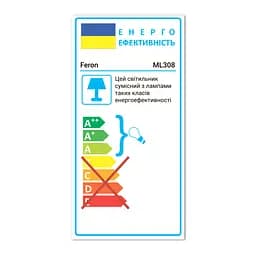 Накладний світильник Feron ML308 під лампу чорний - мініатюра 3