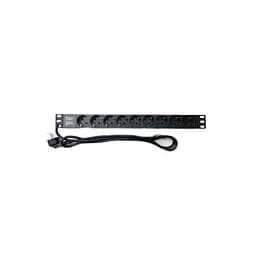 Силовий блок 19" Eserver 9 розеток, кабель 1.8 м, алюмінієвий корпус PDU 220 В 16 А (WT-2261A-GER-9WAY) - мініатюра 2