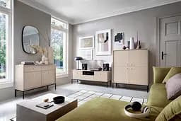 Комод Perfect Home Моно / Mono з 6 шухлядами і золотими ніжками MKS154 Беж пісочний (PFH-091209) - мініатюра 6