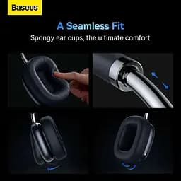 Навушники Baseus Bowie H2 Noise-Cancelling Wireless Headphone (NGTW260013) сірі - мініатюра 3