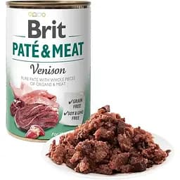 Вологий корм для собак Brit Pate & Meat Venison з олениною 400 г - мініатюра 2