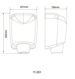 Сушарка для рук Hotec 11.251 ABS White - мініатюра 4