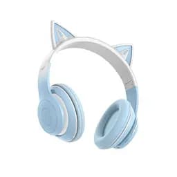 Навушники накладні XO BE38 Cats Ear Colourful Lights Headband сині - мініатюра 3