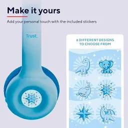 Навушники Trust On-ear Nouna Kids Wireless Mic сині - мініатюра 7