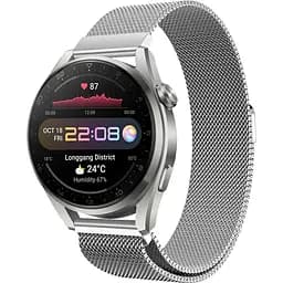 Ремінець 22 мм міланська петля BeWatch для Huawei Watch 3/3 Pro Срібний (1020205.1U)