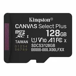 Карта пам'яті microSDXC 128Gb Canvas Select Plus Kingston teh0020724