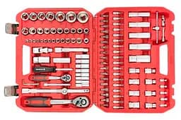 Набір автомобільного ручного інструменту Intertool ET-9108 1/4" x 1/2" у наборі 110 предметів RED - мініатюра 2