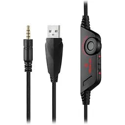 Ігрові навушники REAL-EL GDX-7650 Black/Red (EL124100043) [112560] - мініатюра 7
