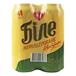 Уцінка. Набір пива Чернігівське Біле світле пшеничне пастеризоване нефільтроване 4.8% (4 шт. х 0.5 л) - мініатюра 2