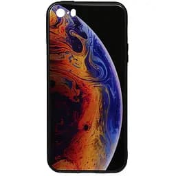 Чохол-накладка Toto Print Glass Space Case Apple iPhone SE/5s/5 Violet