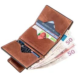 Шкіряне портмоне Grande Pelle 7.5х10х1.5 см acs0014745 - мініатюра 4