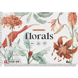 Альбом для малювання Школярик Florals Помаранчевий птах 40 аркушів (PB-SC-040-567)